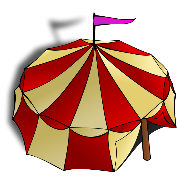 Vector clip art of role play game map icon for a circus tent