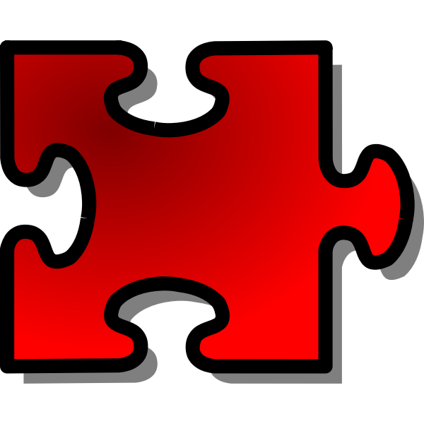 Red Jigsaw piece (#5)