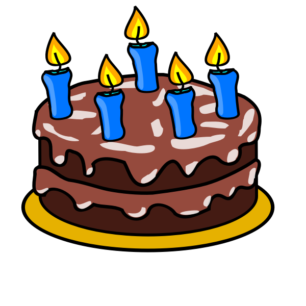 Download Birthday Cake Vector Drawing Free Svg