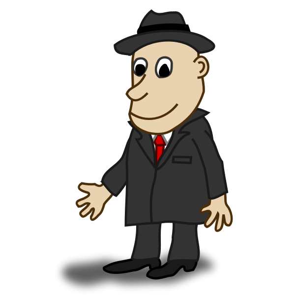 Businessman comic character vector image
