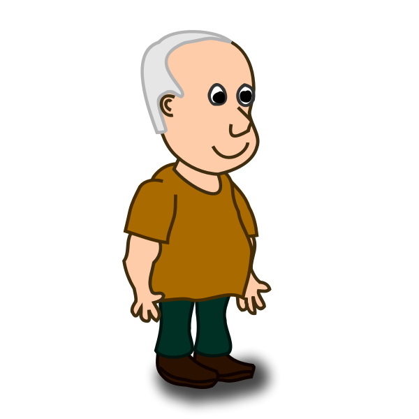 Older man comic character vector image