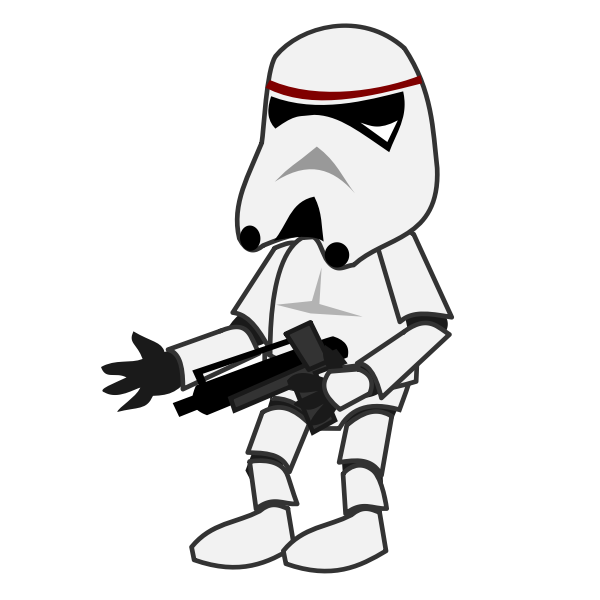 Stormtrooper comic character vector image
