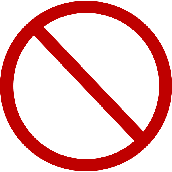 Prohibition sign vector image