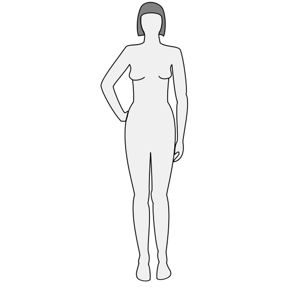 Download Female Body Silhouette Vector Clip Art Free Svg