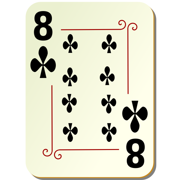 Eight of clubs vector drawing