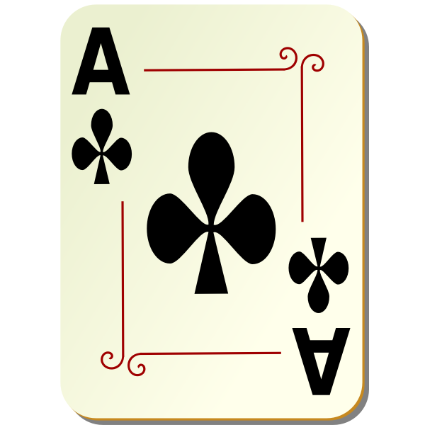 Ace of clubs vector image