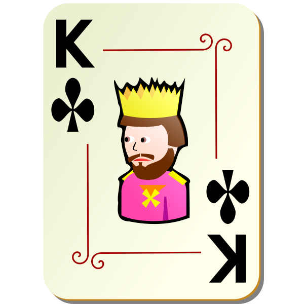 King of clubs vector image