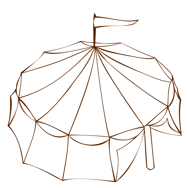 Circus tent RPG map symbol vector image