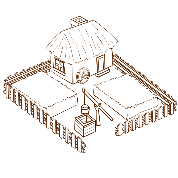 Farm RPG map symbol vector image