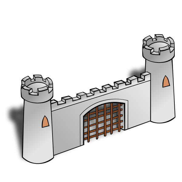 Gate of a castle vector