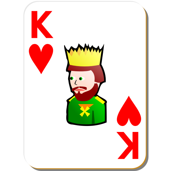 King of hearts vector clip art