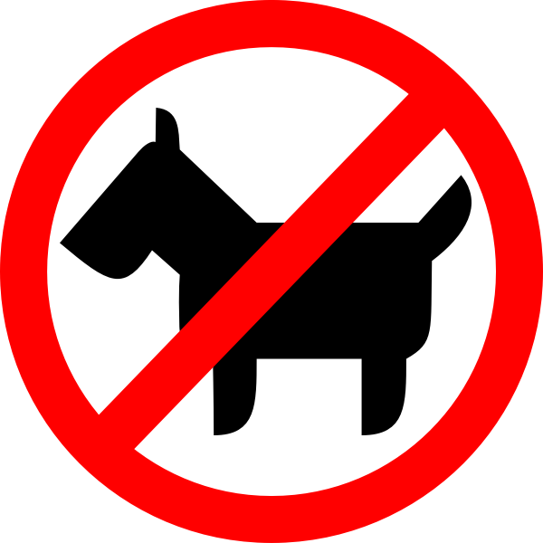 No dogs round sign vector image | Free SVG