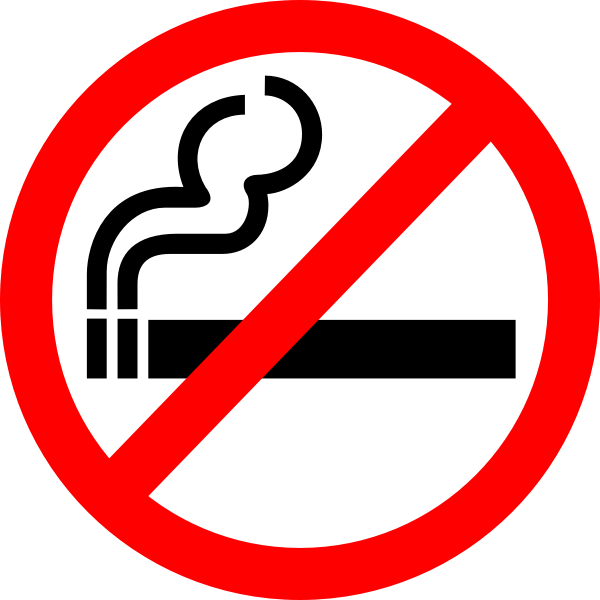 Vector image of smoking forbidden sign label