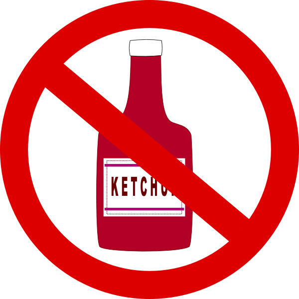 No ketchup vector clip art
