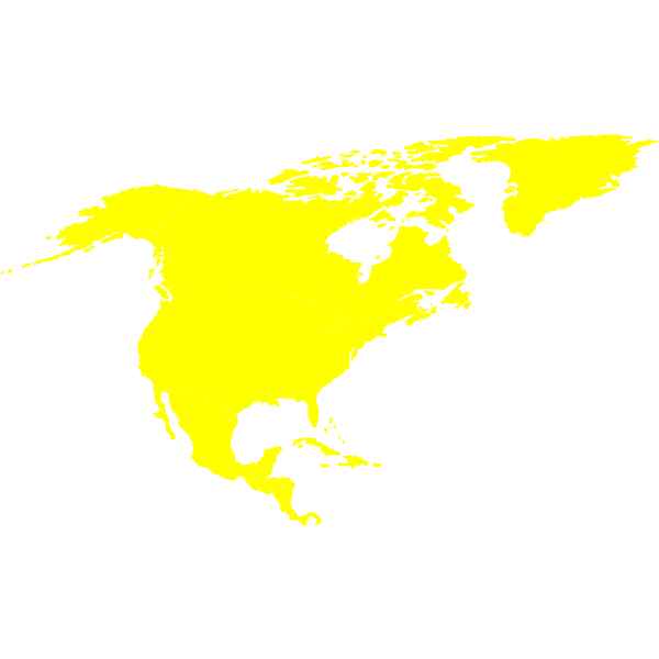 Vector map of North-American continent