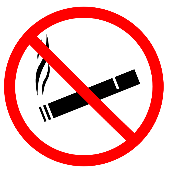 Vector image of no smoking sign label