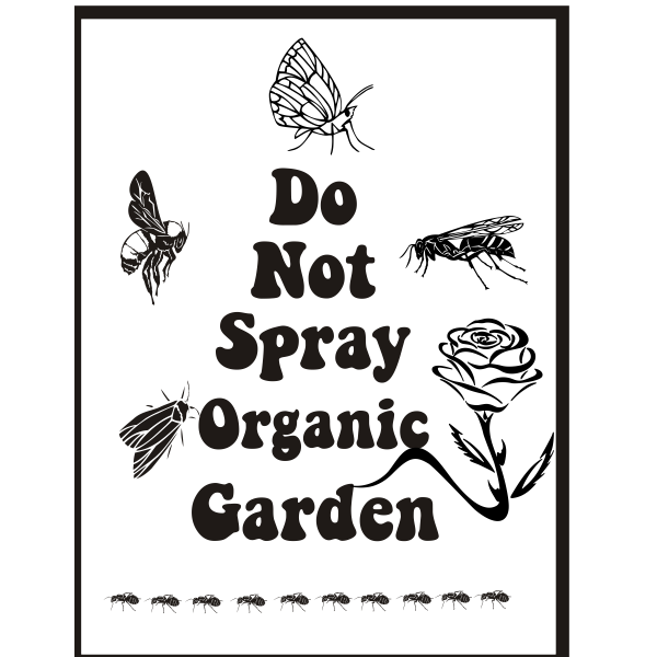 ''No organic garden spray'' message