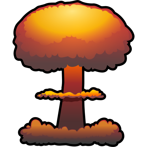 Nuclear explosion drawing | Free SVG