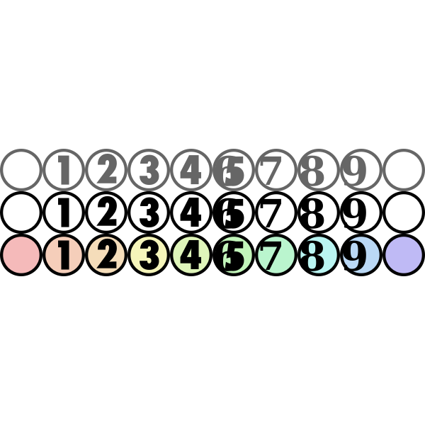 Number icons for CSS slicing | Free SVG