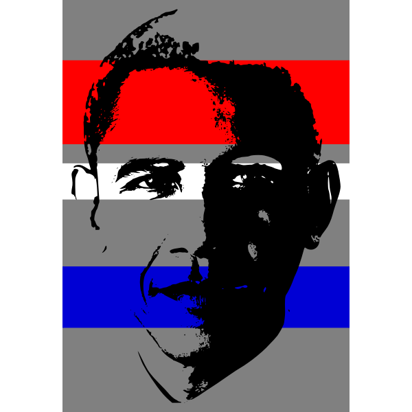 Barack Obama head silhouette