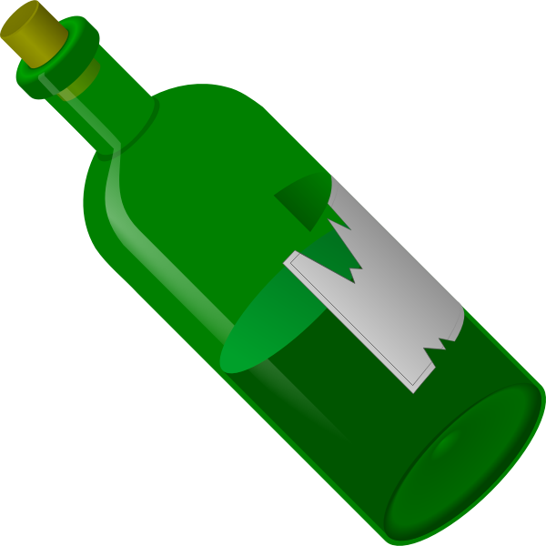 Green bottle vector clip art