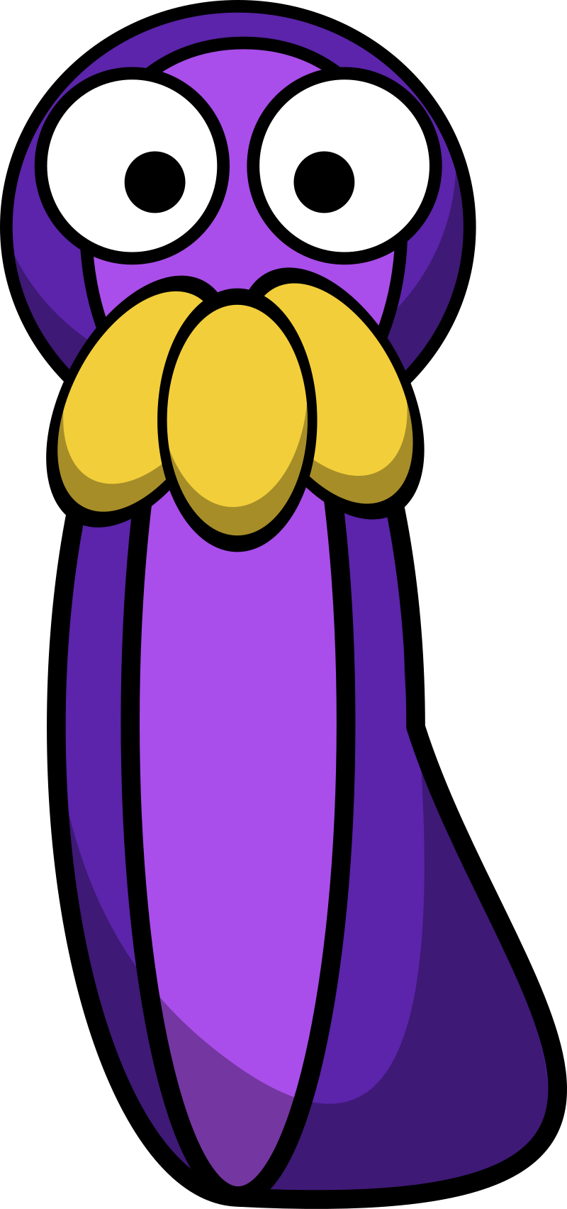 Cartoon Purple Cucumber