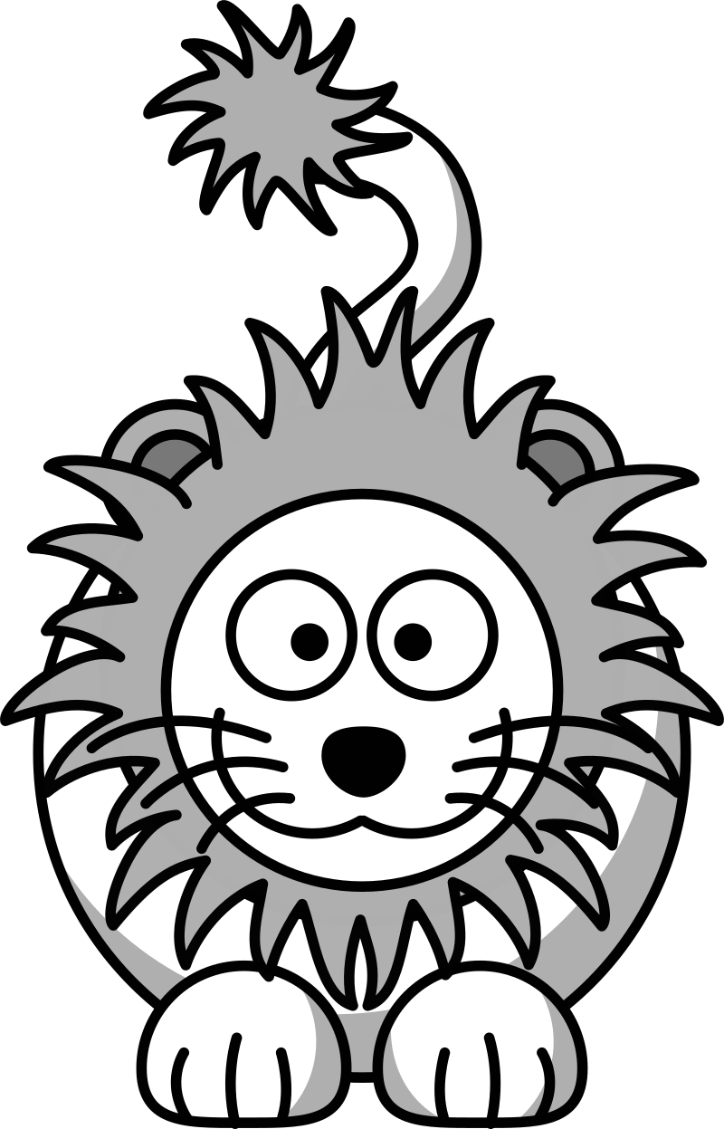 Cute Cartoon Lion Drawing