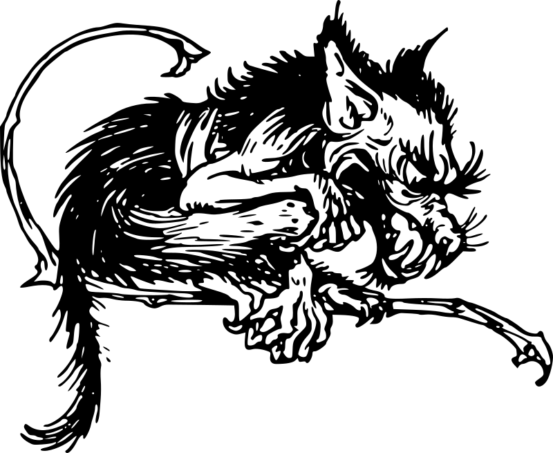Strange creature Illustration Silhouette