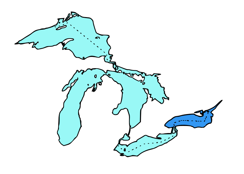 Map of the Great Lakes