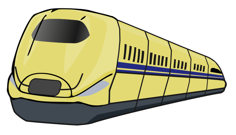 Yellow High-Speed Train