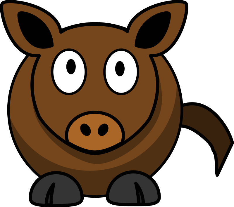 Cute Brown Foal Illustration
