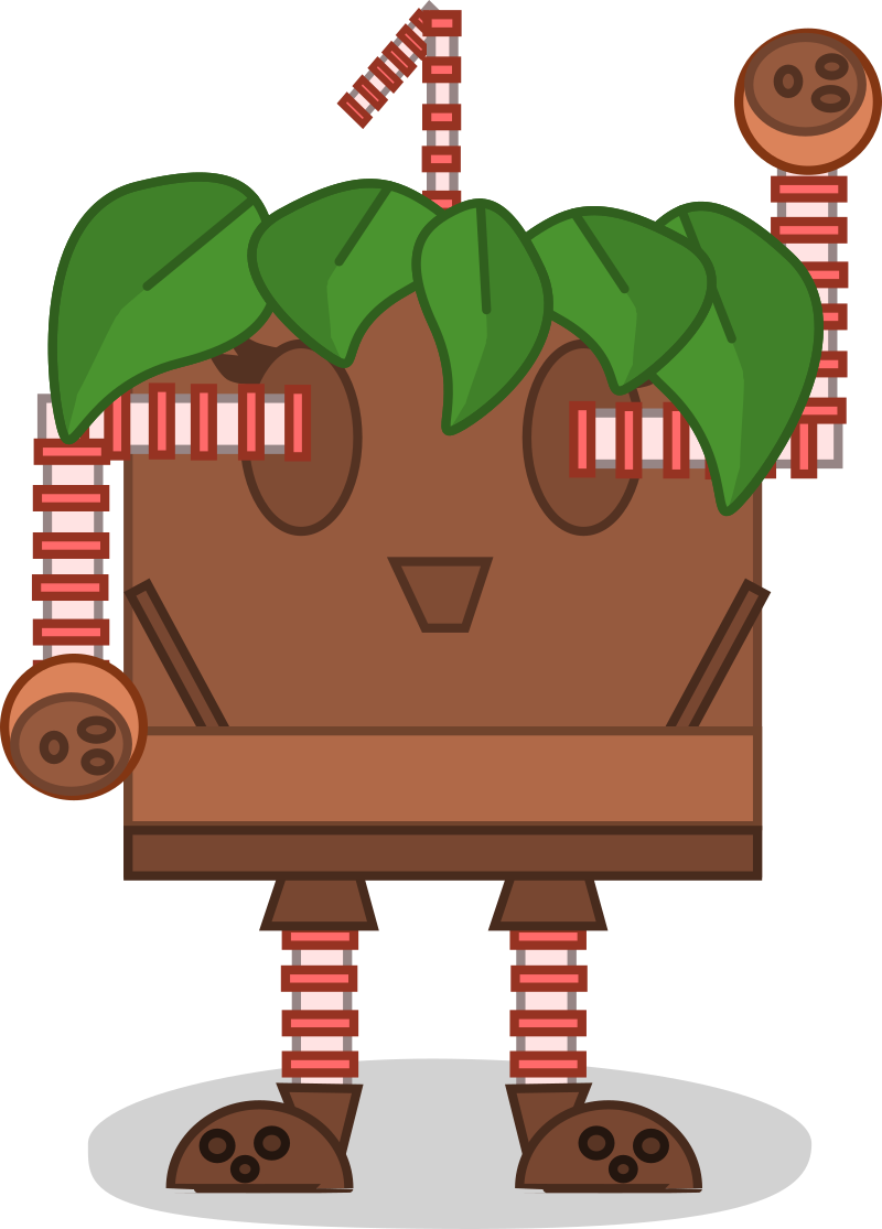 Cute Cartoon Plant Robot