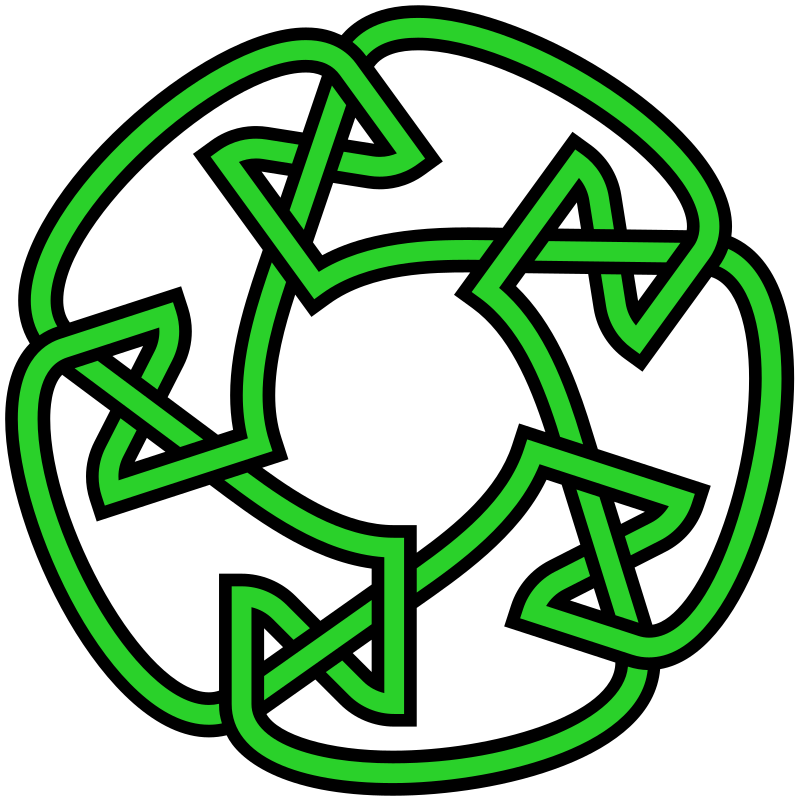 Green Circular Celtic Knotwork