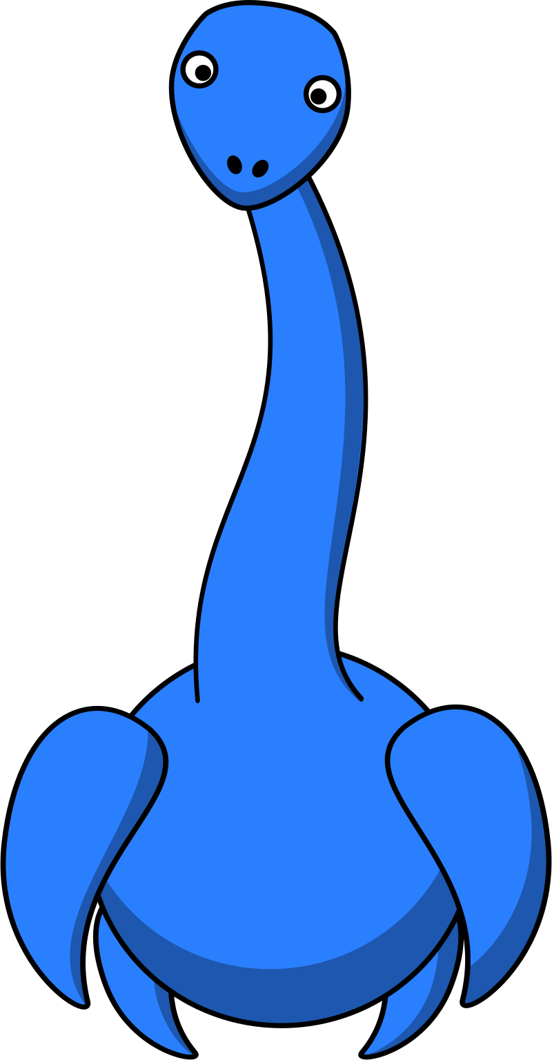Cute Blue Dinosaur
