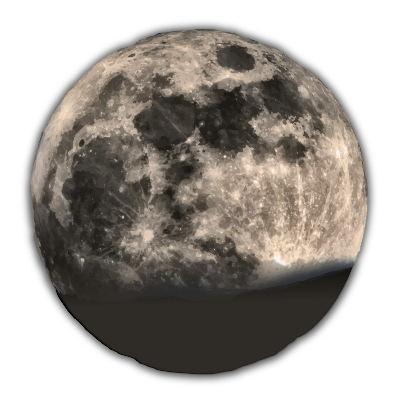 Detailed Moon Illustration