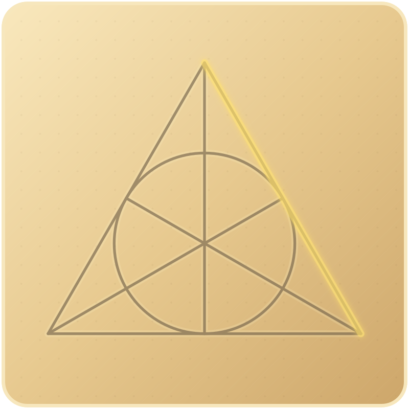 Geometric Triangle Symbol with Circle