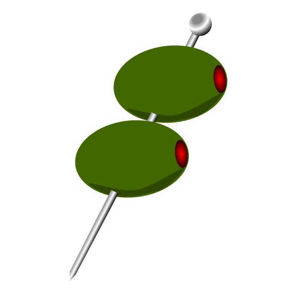 Cocktail olives vector drawing