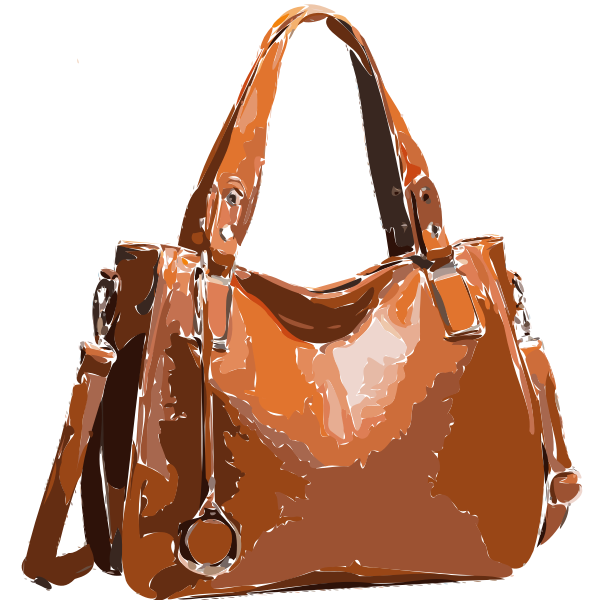 orange leather handbag