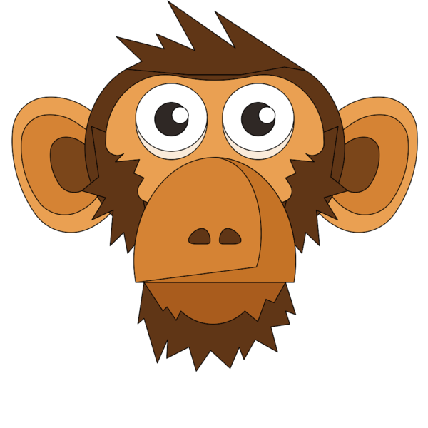 Monkey face with big ears