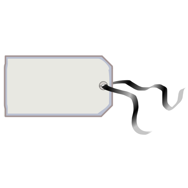 Tag with a ribbon vector image
