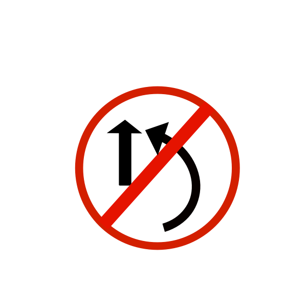 vehicles prohibited in both directions | Free SVG