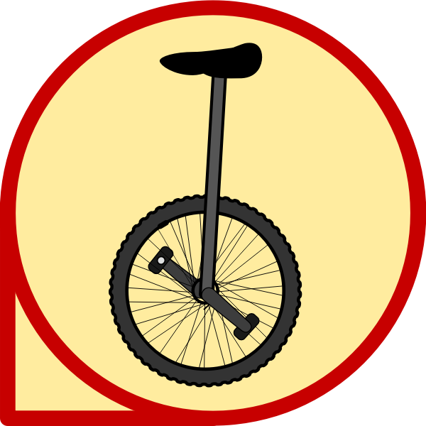 Unicycle icon vector drawing