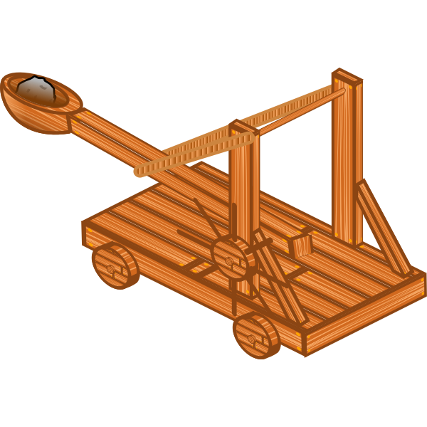 Catapult device vector image