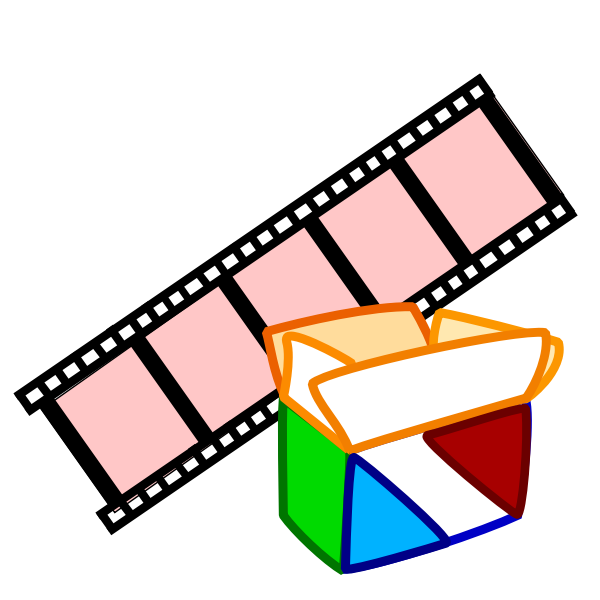 Package multimedia color vector clip art