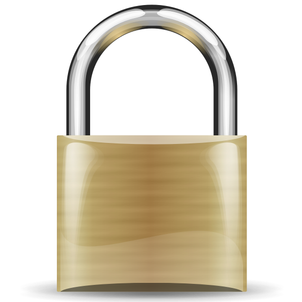 Vector image of brown padlock