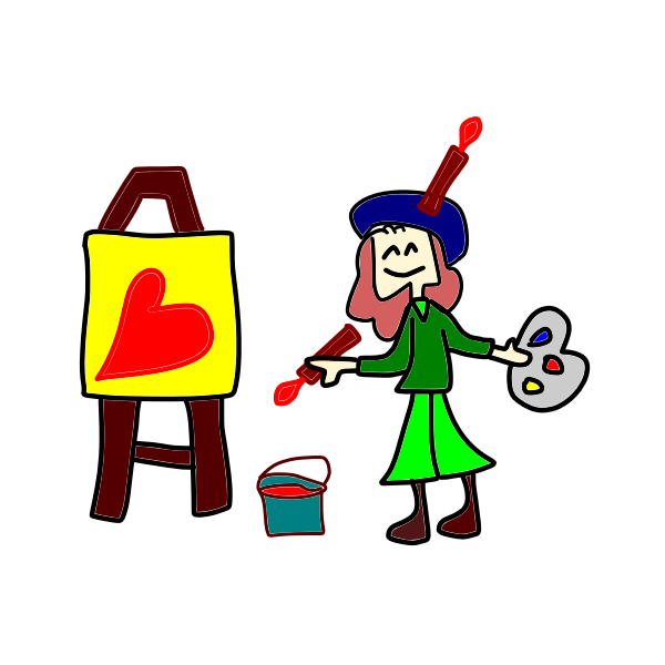 painter with heart