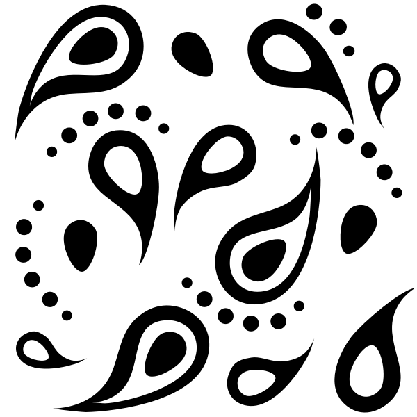 basic paisley outline