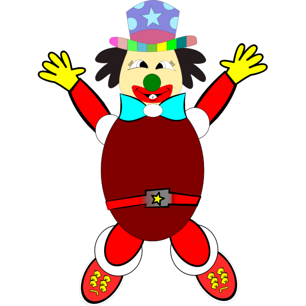 Download Vector Clip Art Of Jumping Clown Free Svg