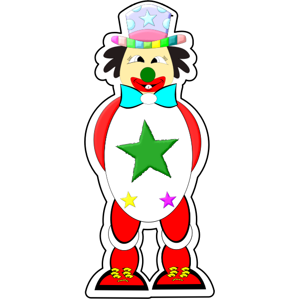Vector graphics of colorful clown
