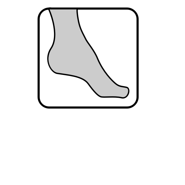 Foot in tights icon vector image - Free SVG